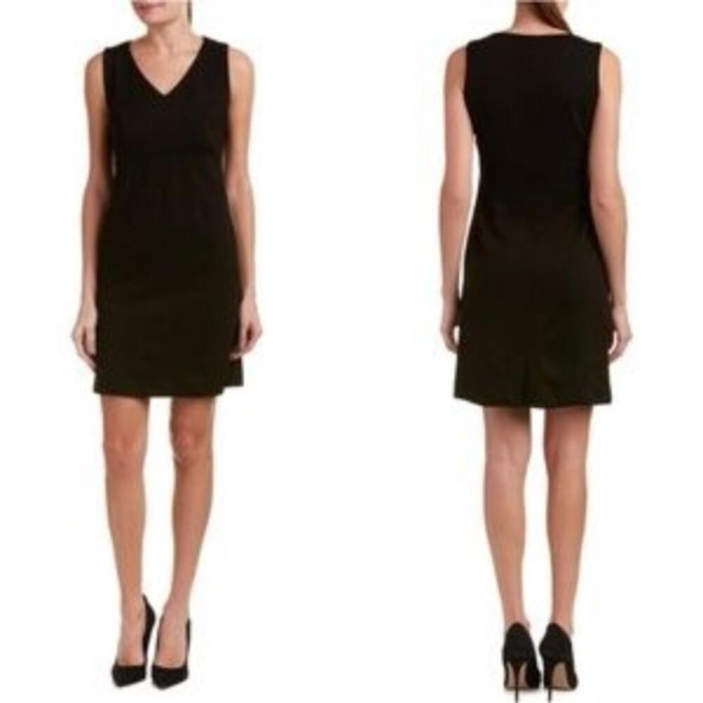 Cabi Black Sleeveless Sheath Dress Women’s Small V-Neck Work Office Career